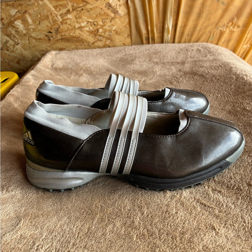 Adidas Driver Lucy Golf Spike less Shoes in Brown & Silver Size 8.5
